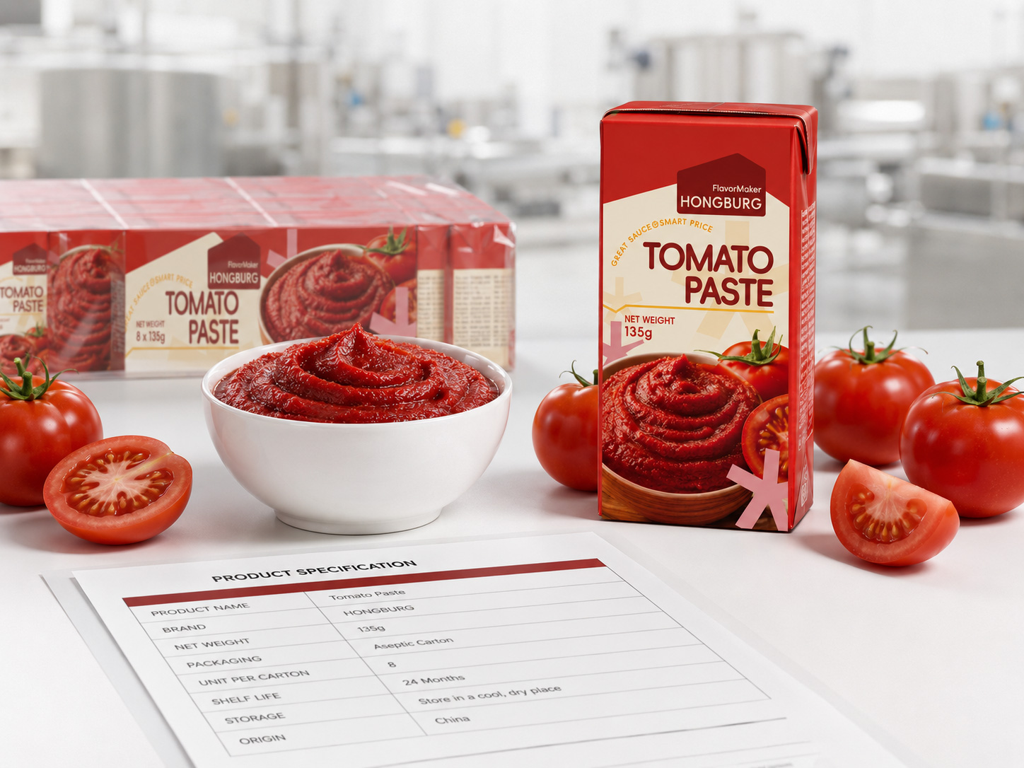 Aseptinė kartoninė pomidorų pasta: produktų vadovas pasauliniams pirkėjams